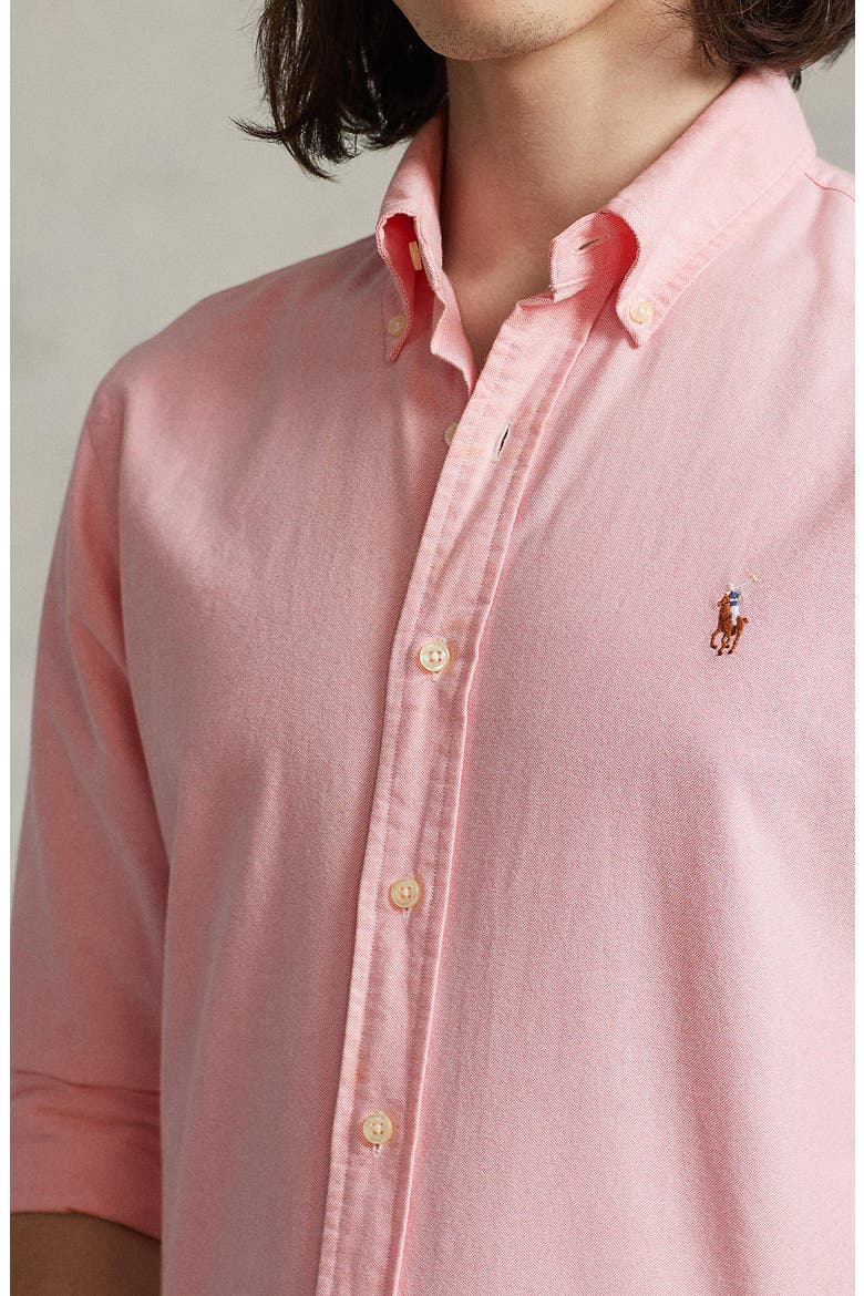 Classic Oxford Button-Down Sport Shirt, Alternate, color, PINK