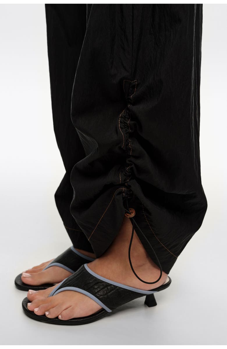 Bimba y Lola Gathered Jogger Trousers, Alternate, color, Black