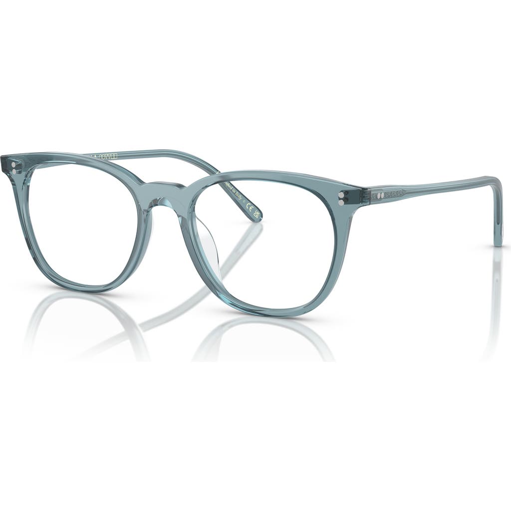 Oliver Peoples 49mm Rectangle Optical Glasses In Blue