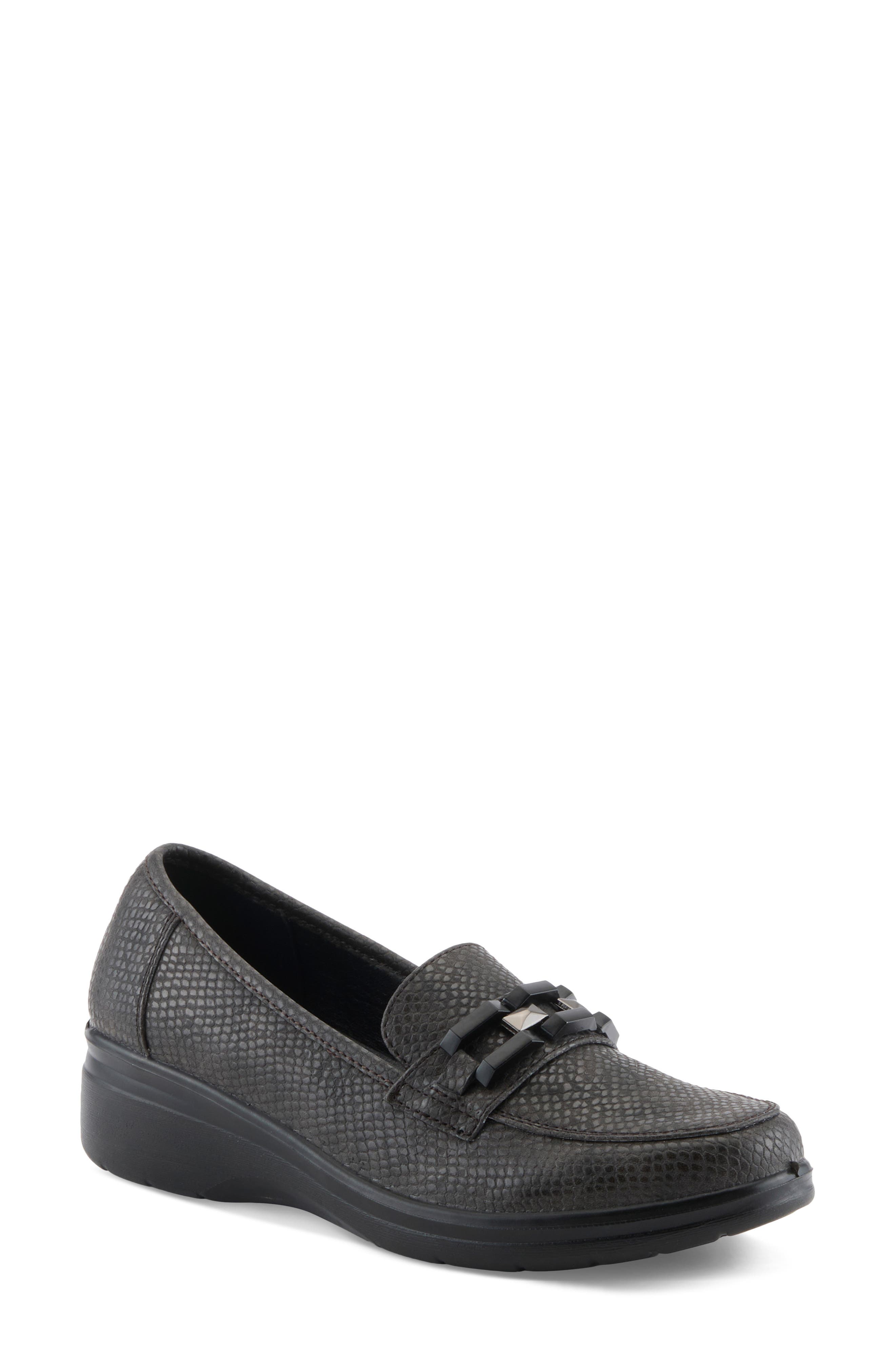 Arisoria Faux Leather Loafer, Main, color, PEWTER