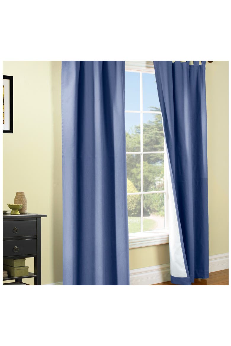 Indoor Cotton Panel Curtain, Alternate, color, BLUE