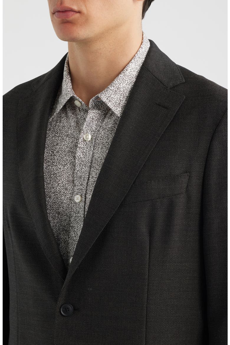 Hanry Slim Fit Brown Slub Virgin Wool Sport Coat, Alternate, color, DARK BROWN