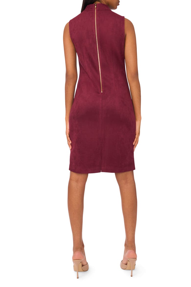 Mock Neck Sleeveless Dress, Alternate, color, MERLOT