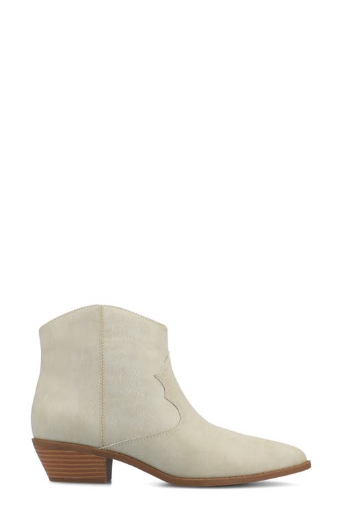 Journee Collection Taliah Western Ankle Boot In Neutral