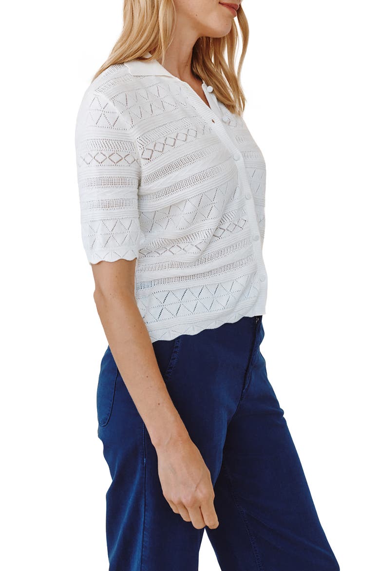 Stitch Short Sleeve Shirt, Alternate, color, ECRU IVORY