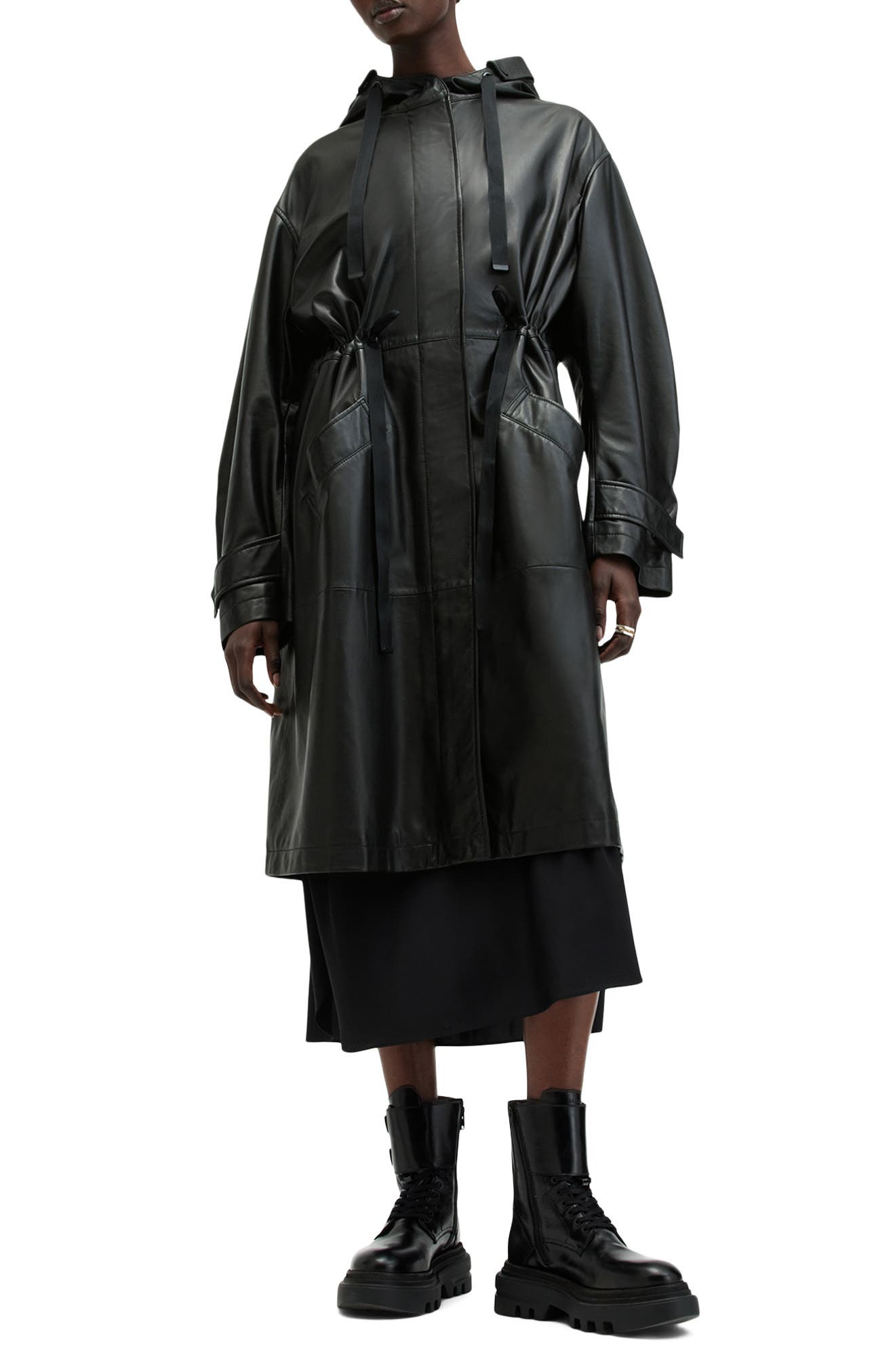 AllSaints Kelsea Leather Coat