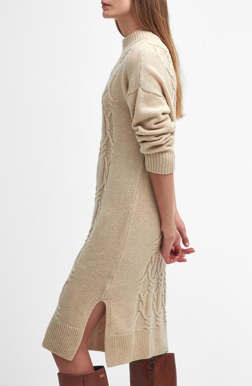 Barbour Elisha Long Sleeve Wool Blend Sweater Dress In Neutral