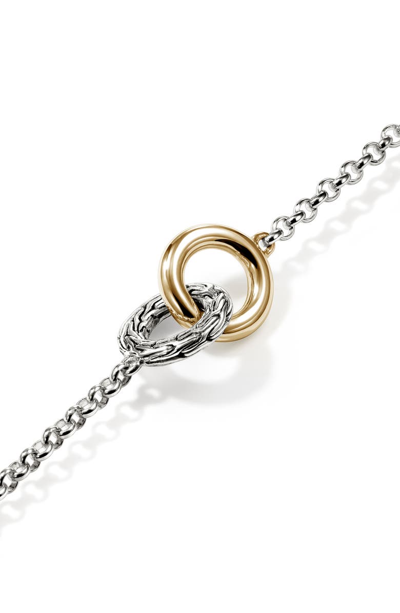 John Hardy Essentials Linked Bracelet, Alternate, color, Silver And Gold