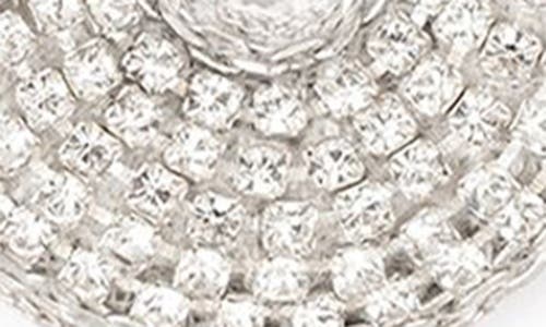 Deepa Gurnani Odeya Crystal Drop Earrings In Metallic