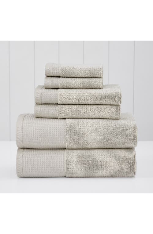Modern Threads Waffle Rib 6-piece Towel Set In Rainy Day