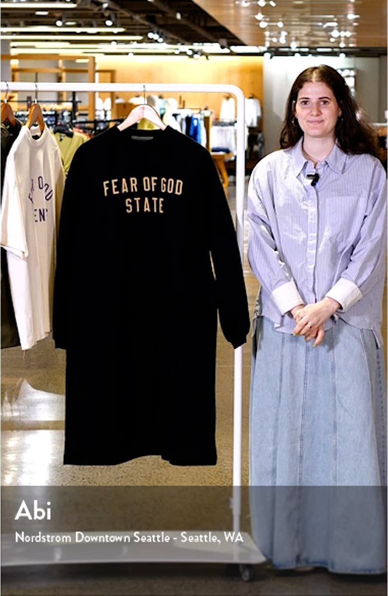 Kids' Crewneck Long Sleeve Sweater Dress, sales video thumbnail