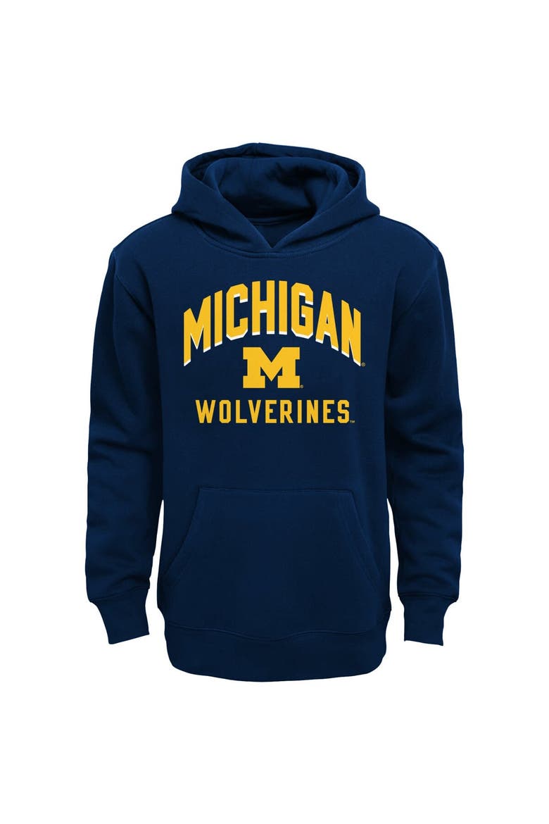 Infant Navy/Gray Michigan Wolverines Play-By-Play Pullover Fleece Hoodie & Pants Set, Alternate, color, Navy