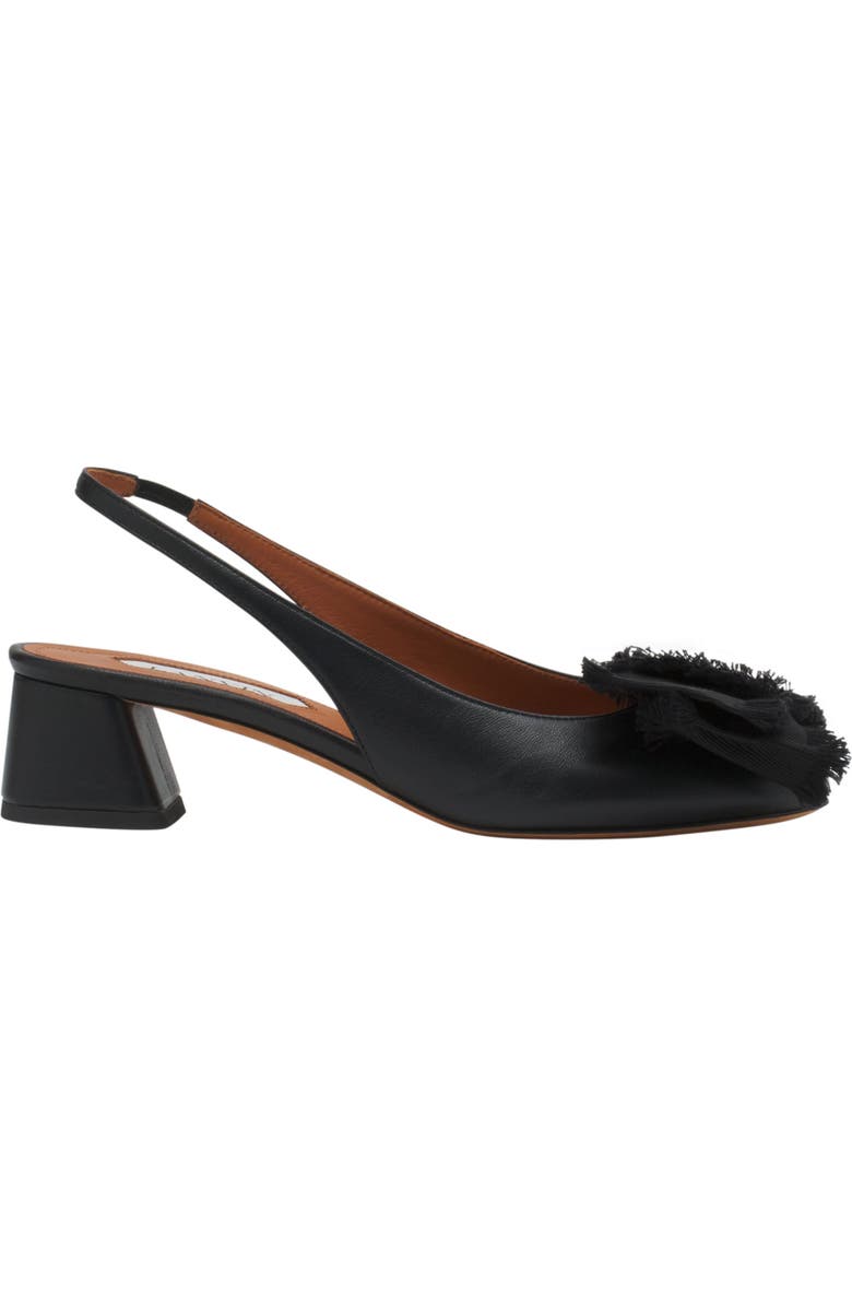 Lanvin LEATHER HEELED SLINGBACK BALLERINA, Main, color,