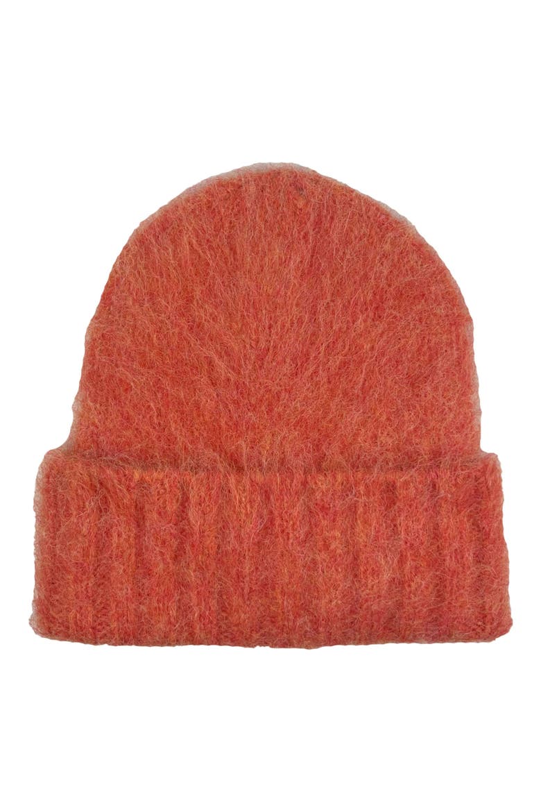 Fuzzy Cuffed Beanie, Main, color, ORANGE