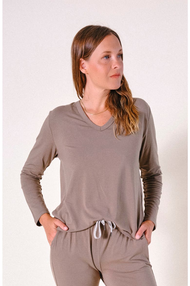 Toni PJ Shirt, Alternate, color, Olive