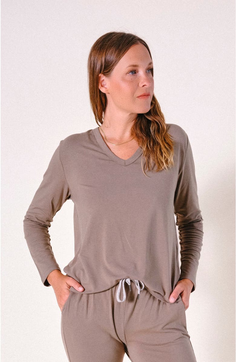 POPLINEN Toni PJ Shirt, Alternate, color, Olive