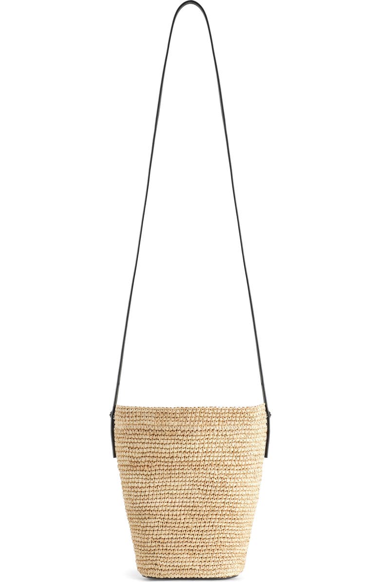 COS Mini Straw Bucket Bag, Main, color,