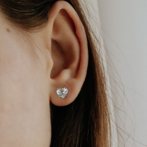 Bliss Diamond 2ct Tw Heart Shape Diamond Studs Lab Grown 14k Gold In 14k White Gold