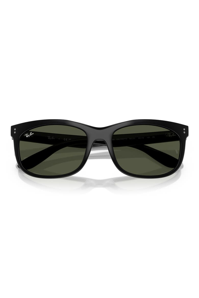 60mm Pillow Sunglasses, Alternate, color, BLACK