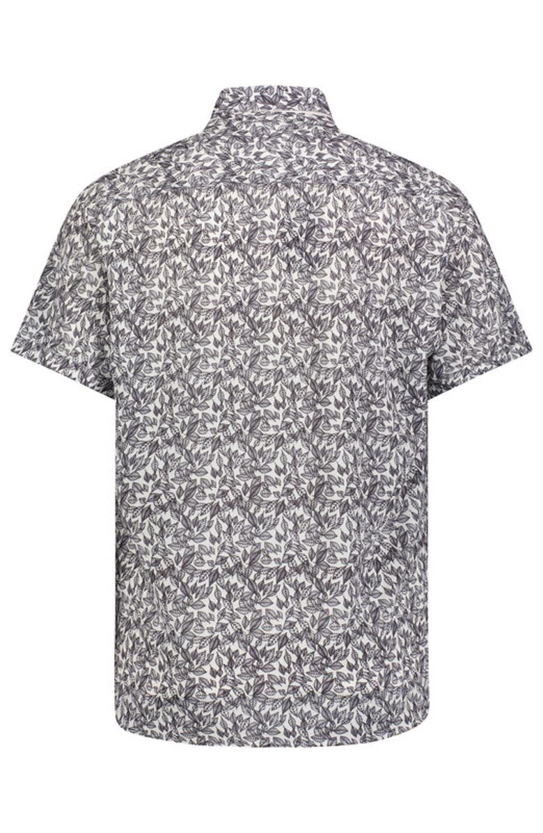 Luchiano Visconti Leaf Print Short Sleeve Shirt, Alternate, color,