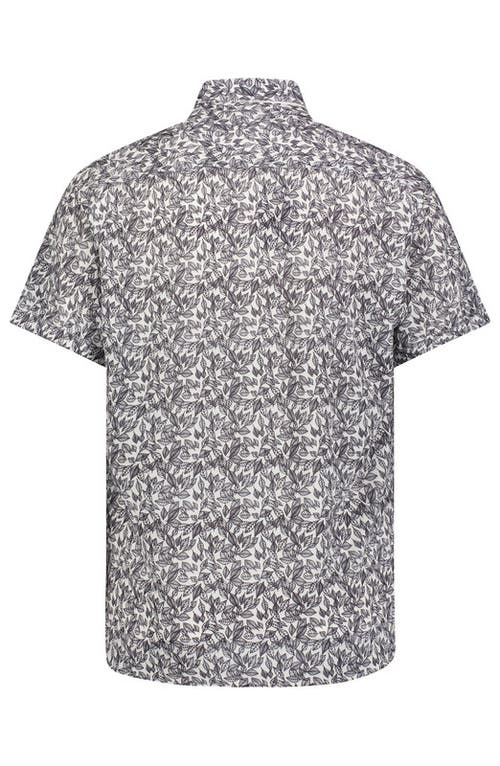 Luchiano Visconti Leaf Print Short Sleeve Shirt In Multi