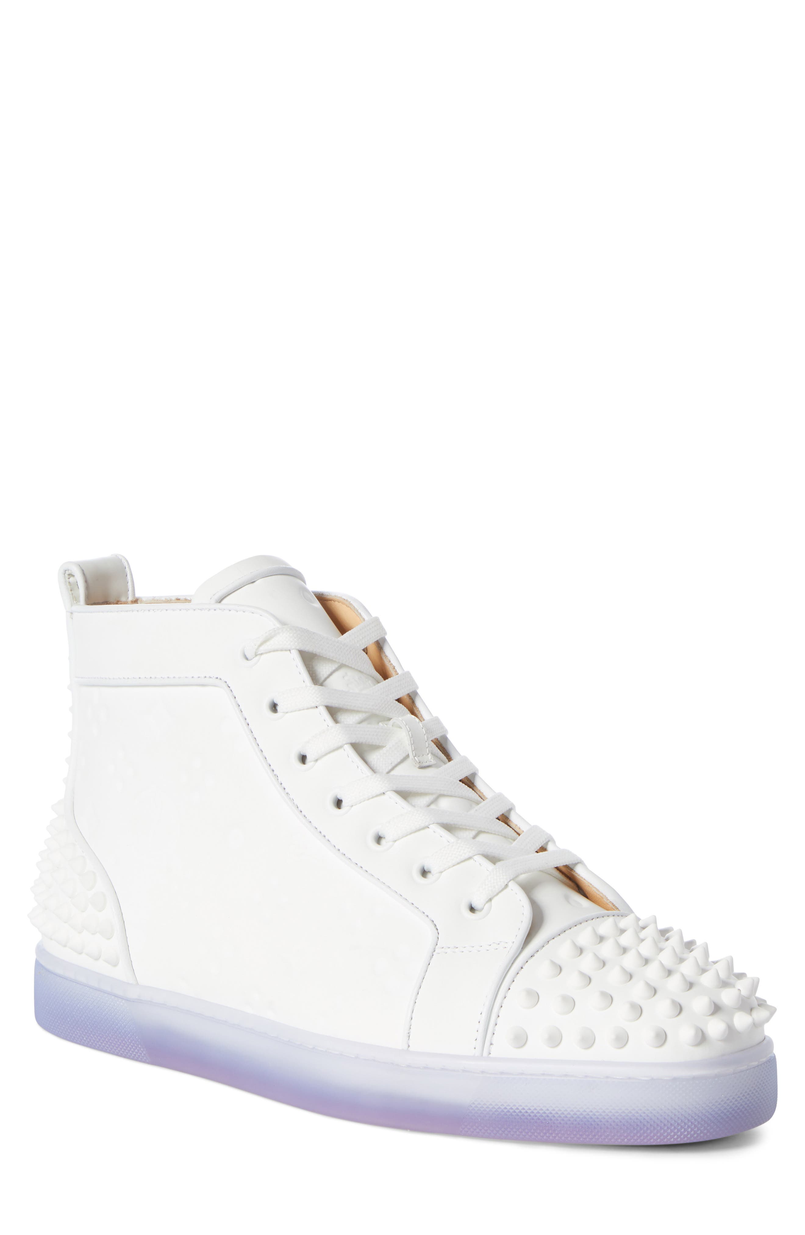 Christian Louboutin Lou Spikes 2 Sneaker, Main, color, 