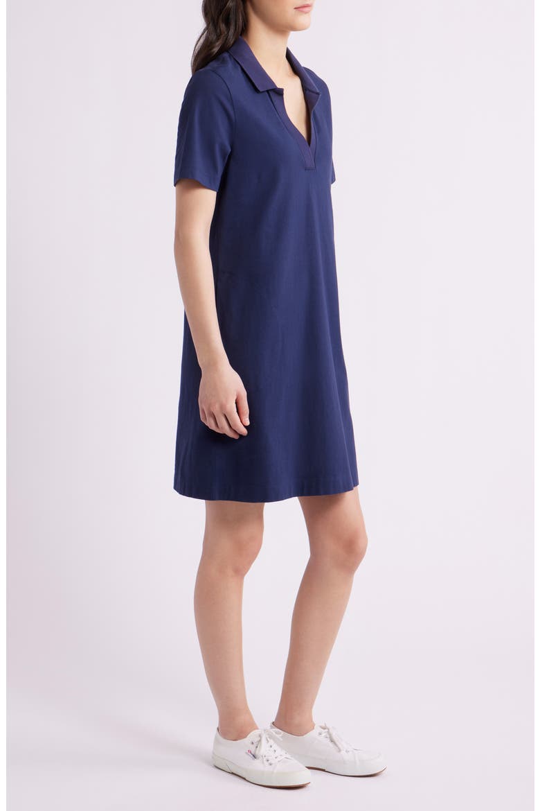 Islandscape Jersey Polo Dress, Alternate, color, COASTLINE