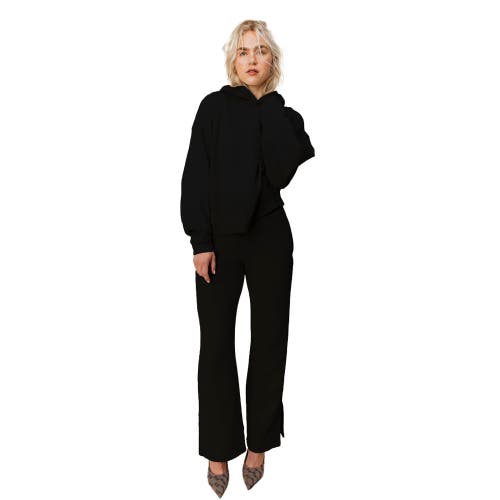 Ocio Organic Cotton Teddy Flare Pant In Black