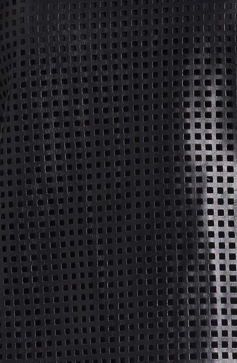 Trouvé Perforated Leather Tee, Alternate, color,