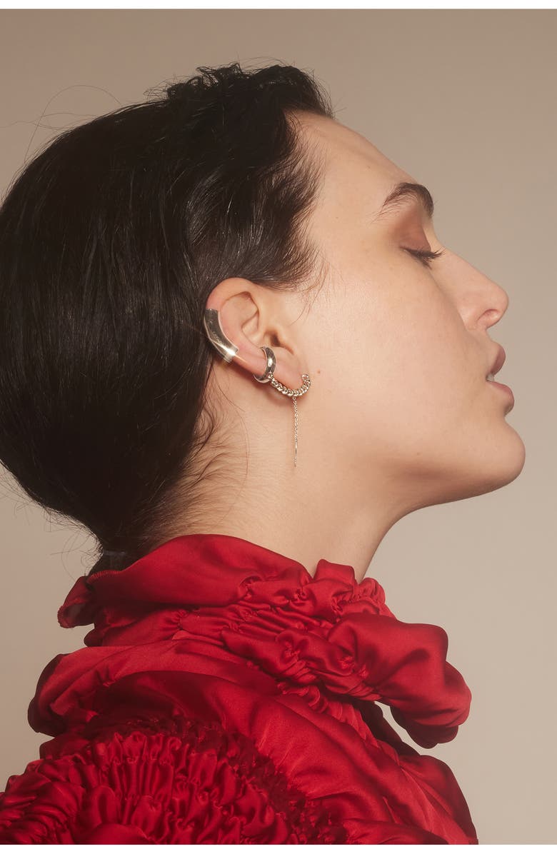 Lady Grey Helix Ear Cuff, Alternate, color, Silver