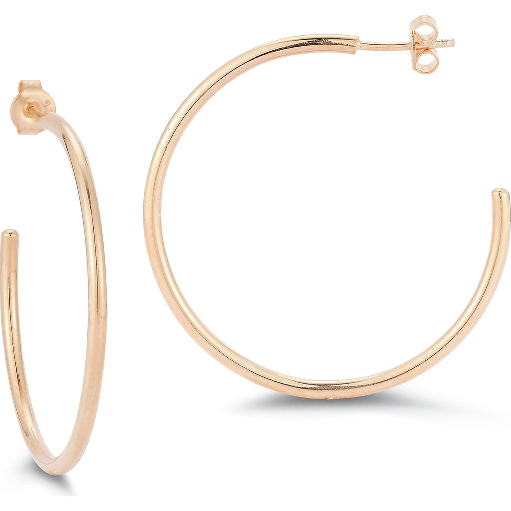 Chloe & Madison Chloe And Madison 2mm Hoop Earrings In Rose Gold