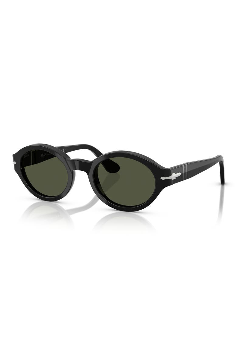 Loris 51mm Oval Sunglasses, Alternate, color, BLACK / GREEN