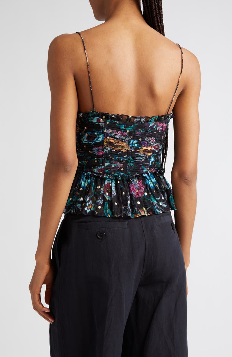 Ulla Johnson Amabel Ruched Peplum Silk Camisole, Alternate, color, 