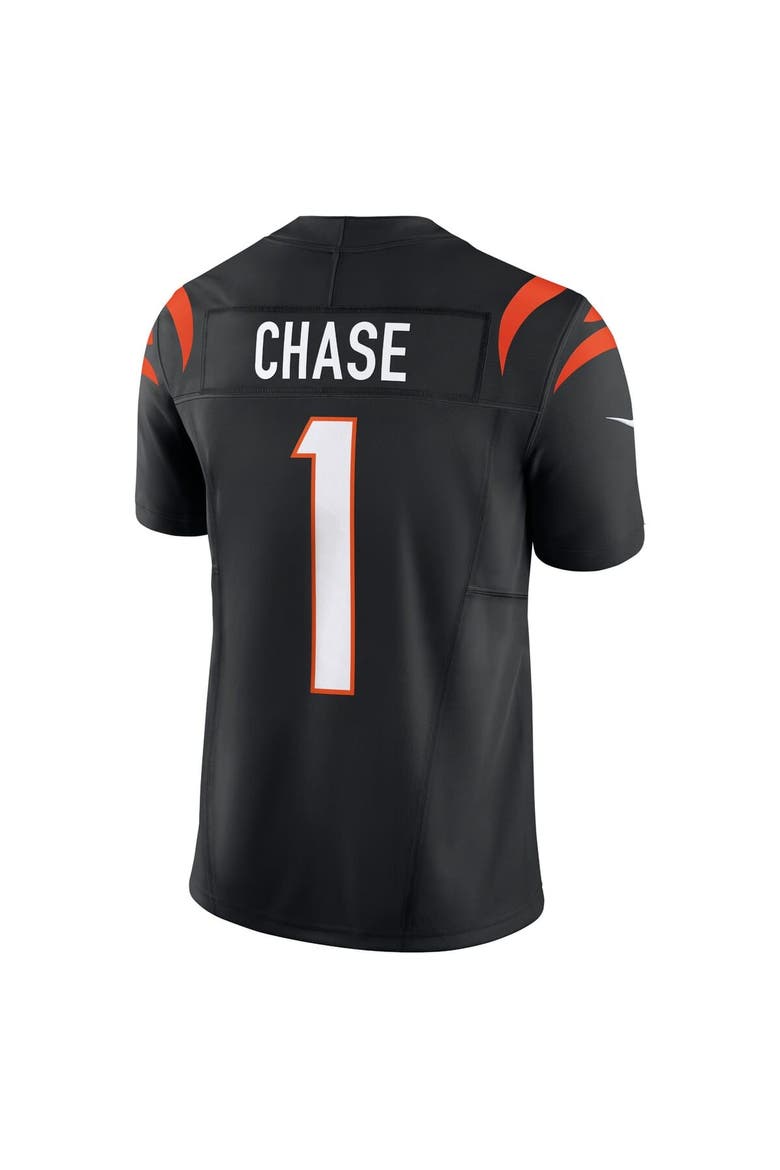 Men's Nike Ja'Marr Chase Black Cincinnati Bengals Vapor F.U.S.E. Limited Jersey, Alternate, color, Black