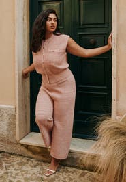 ELOQUII Tweed Effect Sweater Pant