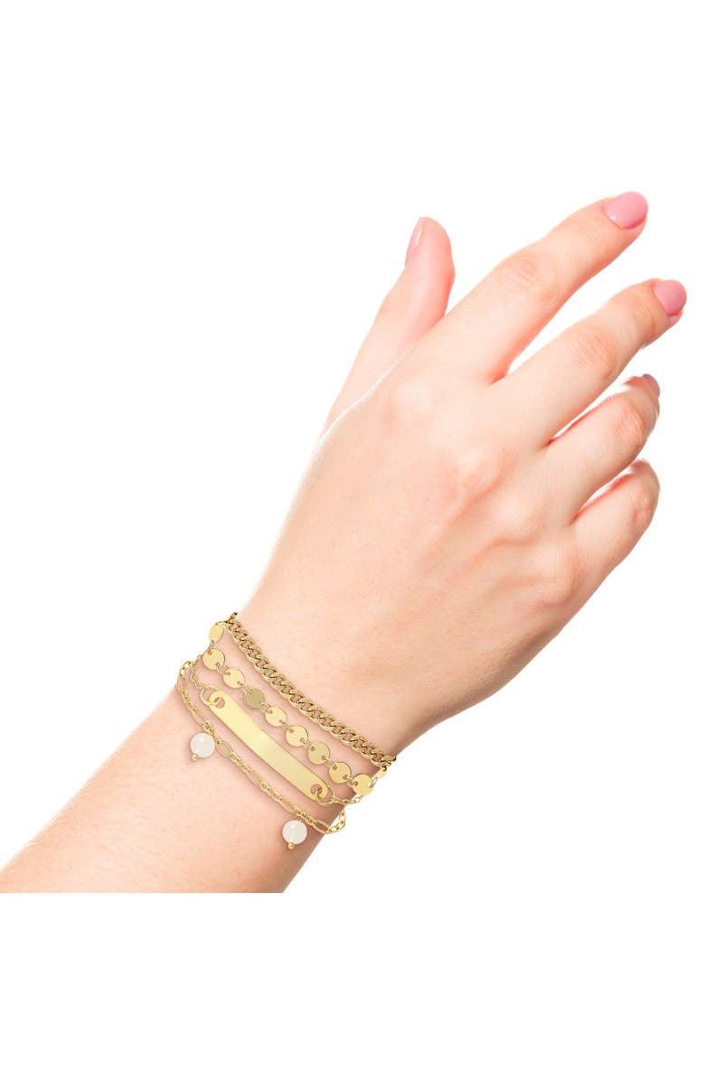 Jessica Simpson Gold-Tone Layered Bracelet Set, 4 Piece Set, Alternate, color, Gold