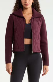Zella Cascade Quilted Hybrid Jacket