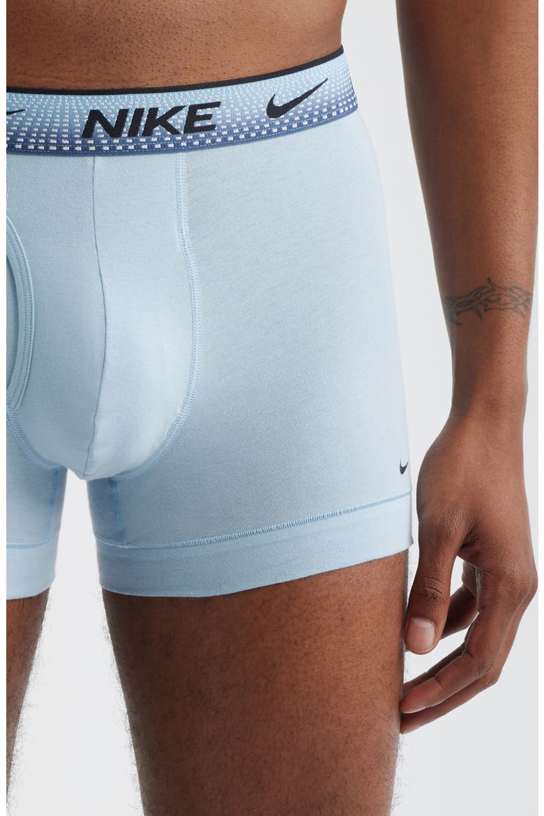 Dri-FIT Essential Assorted 3-Pack Stretch Cotton Trunks, Alternate, color, BLUE ASSORTED