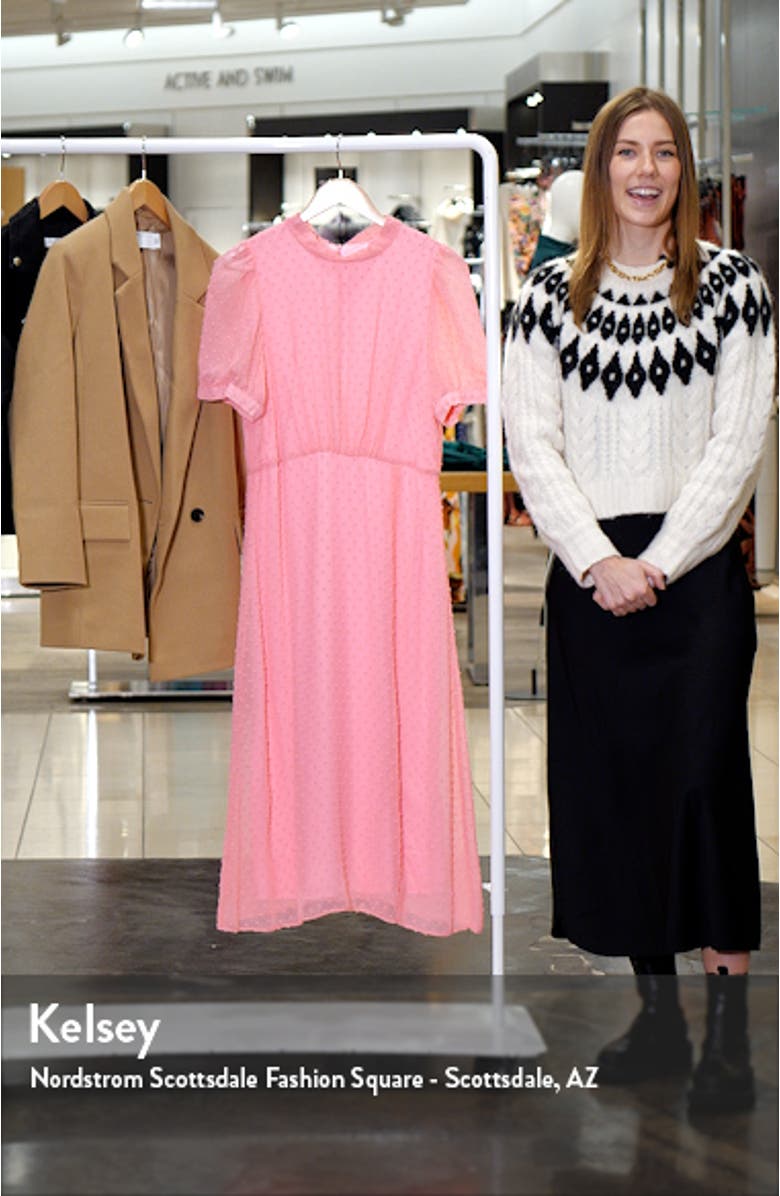 Puff Sleeve Fit & Flare Midi Dress, sales video thumbnail