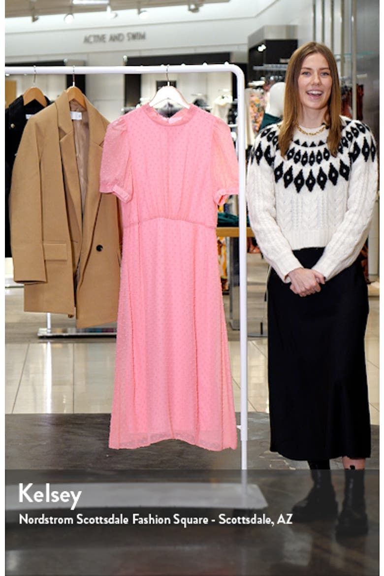 Puff Sleeve Fit & Flare Midi Dress video