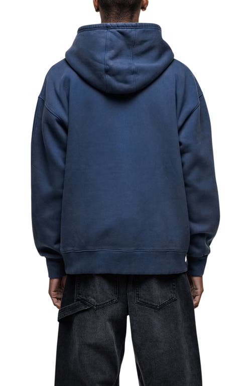 Good For Nothing Vintage Washed Relaxed Hoodie In Blue