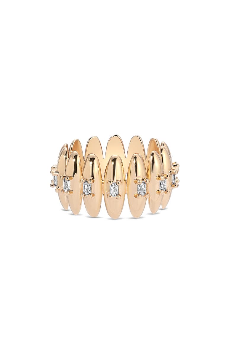 Ettika Oval Dome Baguette Band Ring, Main, color, 