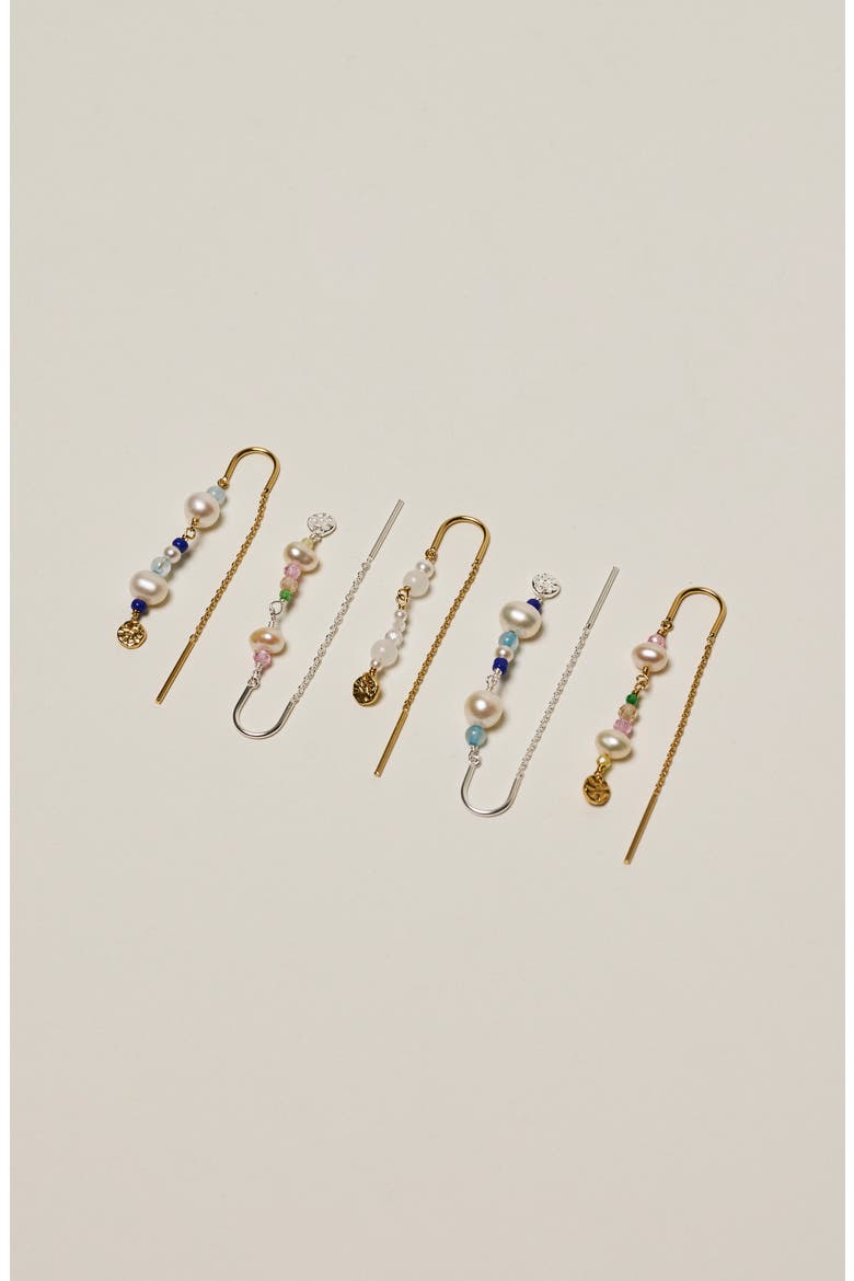 Sofia Earring, Alternate, color, White and Pearls