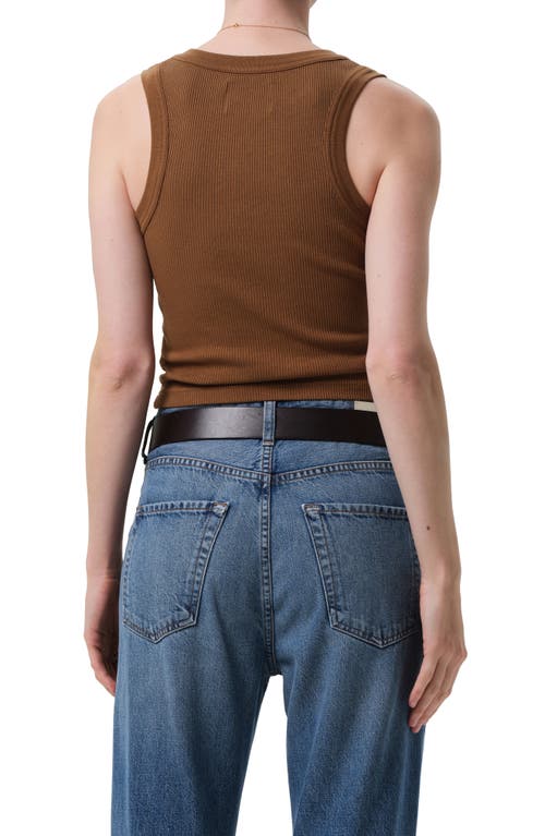 Citizen Of Humanity Citizens Of Humanity Caralyn Rib Henley Tank In Brown