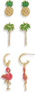 BaubleBar Set of 3 Tropical Earrings