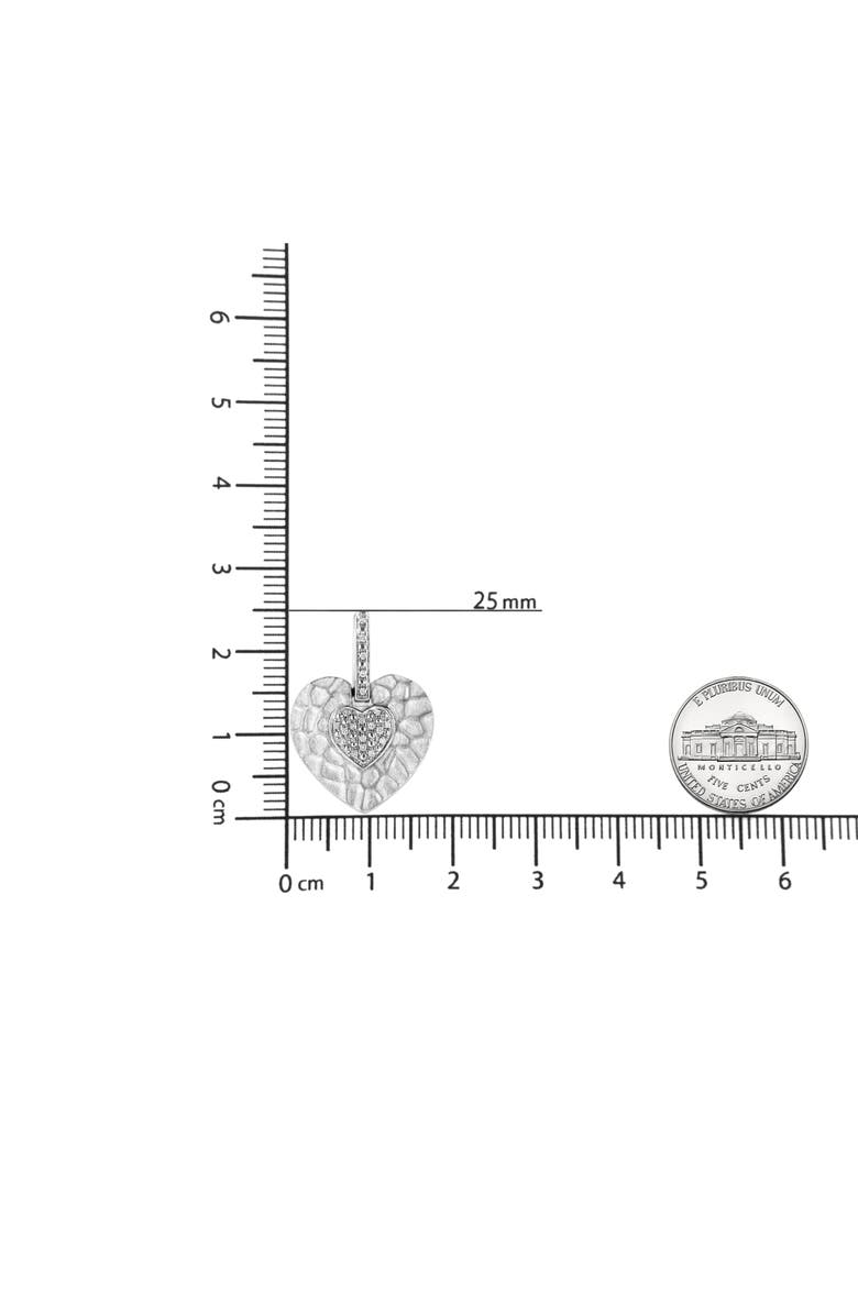 Haus of Brilliance .925 Sterling Silver Pave-Set Diamond Accent Heart Shape Pendant Necklace, Alternate, color, White