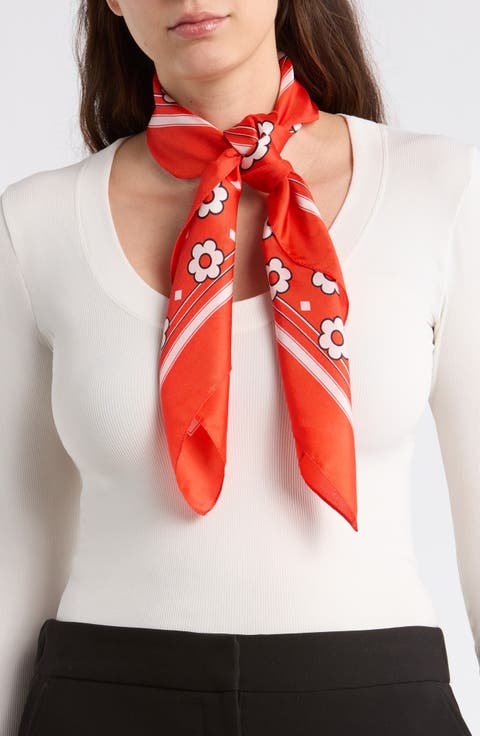Daisy Dot Silk Square Scarf