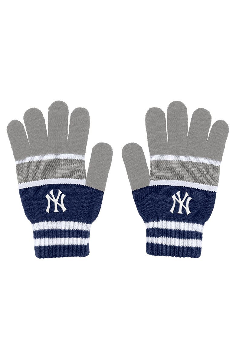 WEAR by Erin Andrews Women's WEAR by Erin Andrews New York Yankees Stripe Glove & Scarf Set, Alternate, color, Blue