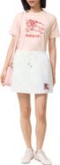 Burberry Heart Knight Cotton Mini Skirt