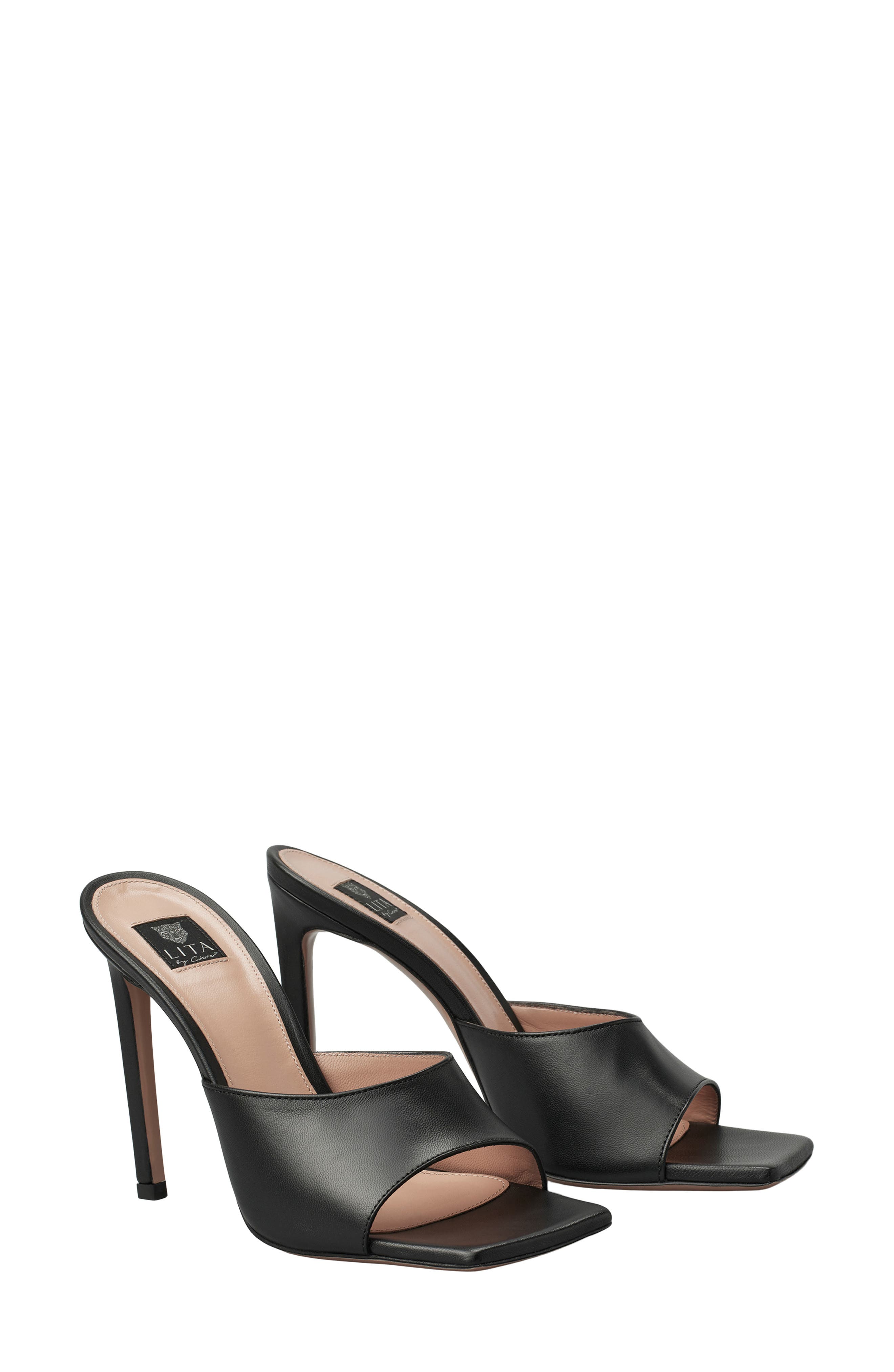 LITA by Ciara Solid Square Toe Slide Sandal, Main, color, 